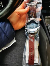 Reloj de cuarzo grande para hombre, cronógrafo con cuerpo de 52mm con pulsera, resistente al agua, con doble hora, estilo militar