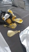Latex Balloons Agate-Decorations Wedding-Decor Helium Globos Birthday-Party Gold Black