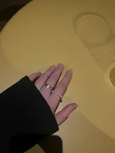 PerisBox-anillo minimalista de perlas naturales para mujer, Anillos geométricos de perlas de agua dulce naturales, círculo continuo, novedad de 2020