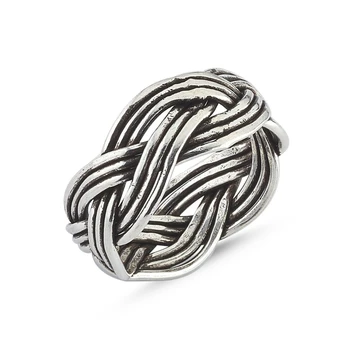 

Silver 925 Sterling Oxidized Mesh Ring
