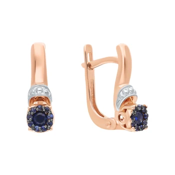 

Gold earrings with sapphires sunlight sample 585