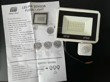 Floodlight Lamps Motion-Sensor Wall Black White Outdoors Waterproof 220V 50W 100W Led Pir