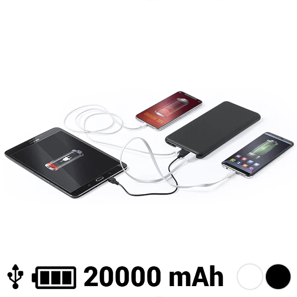 Внешний аккумулятор 20000 мАч USB-C Lightning Micro USB 145784
