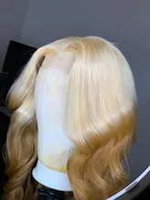 Extensiones de pelo brasileñas con mechones, accesorio capilar de Color rubio ondulado con cierre Frontal de malla, de 30, 32 y 613 colores, 3 o 4 mechones