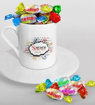 

Personalized the Manager Responsible For Turkish coffee Cup and Haribo Candy Gift Set