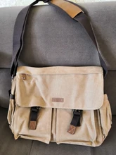 VASCHY-bandolera Vintage de lona encerada para hombre y mujer, maletín para portátil de 15,6 pulgadas, resistente al agua, bolso de hombro acolchado