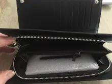 Bolso de mano para Hombre, Billetera larga, tarjetero, de cuero