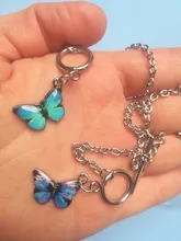 Pulseras de mariposa para parejas, brazaletes de diseño Ins para mujer, estudiantes, novia, hermana, regalo, Charms