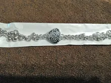 LUXUSTEEL-pulseras de cadena de eslabones para mujer, colgante de corazón de acero inoxidable, joyería redonda, moda 2020