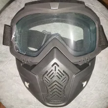 Máscara de esquí para hombre y mujer, gafas de seguridad con filtro para la boca a prueba de viento y de Motocross