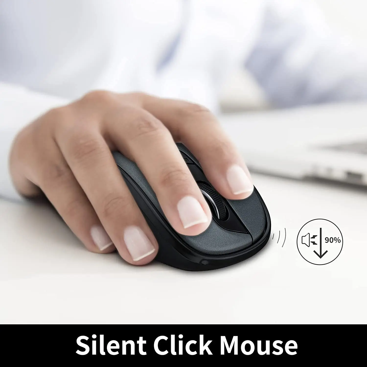 Rapoo M500G Multi-Device Bluetooth Mouse Noiseless Ergonomic Wireless Mouse for Computer PC Laptop 12 Months Long Battery Life