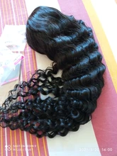 Pelucas de encaje Frontal de onda de encaje profundo para mujer, pelucas de cabello humano peruano con cierre de encaje 4x4, rizado profundo, prearrancado