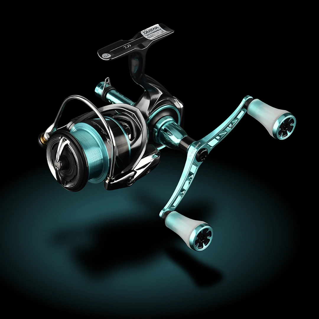 Gomexus – moulinet Spinning à poignée en alliage de titane, 82mm, pour Daiwa Shimano Stella Stradic, Double poignée  18