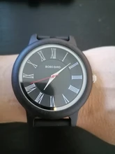 BOBO BIRD-Reloj de madera para hombre y mujer, venta de liquidación, promoción de precio, relojes de pulsera de cuarzo, correa de cuero, masculino