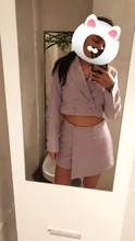 Suits Blazer Short-Pants Long-Sleeve Vintage 2pieces-Set High-Waist Women Button Irregular