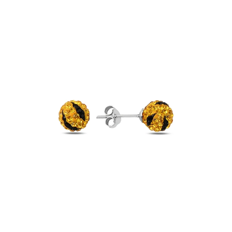 

Silver 925 Sterling Zircon Cubic Zirconia Ball Earrings