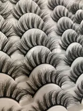 Pestañas postizas 3D de visón Natural, accesorio de maquillaje de imitación, 3D, 5/8/14 pares