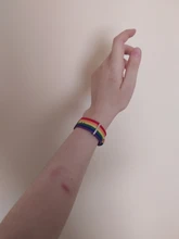 Ins-Pulseras tejidas con arcoíris para hombres y mujeres, pulseras LGBT para homosexuales, bisexuales, tejidas, trenzadas, orgullo, joyería de amistad
