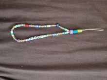 Go2Boho-cadena para la muñeca para mujer, soporte para teléfono, cadenas telefónicas de playa, correa de fruta, arcilla polimérica colorida, cordón de cuentas Heishi