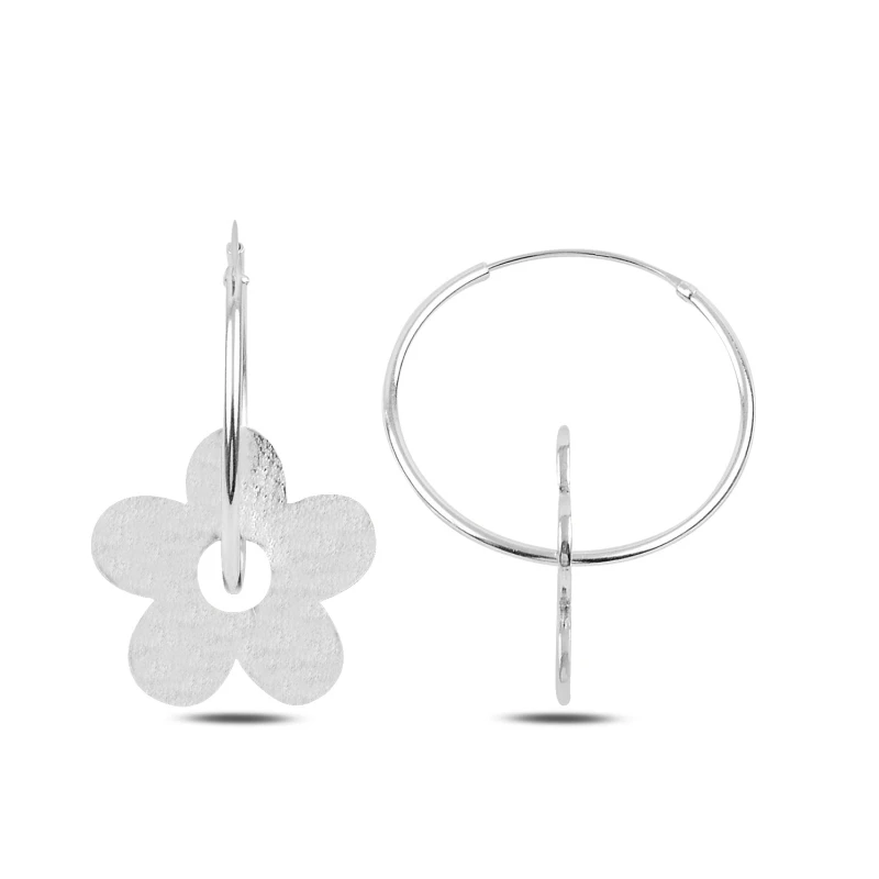 

Silver 925 Sterling Moving Daisy 25mm Ring Earrings