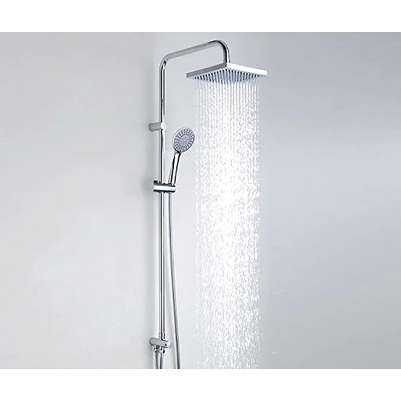 Душевой гарнитур WasserKRAFT A017(3-функциональная лейка, шланг, насадка квадратная 200*200 мм пластик, стойка 20мм