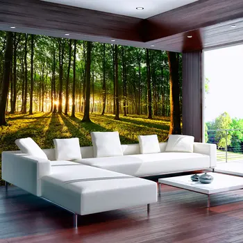 

Wall mural-spring: the morning in the forest-200x140 cm