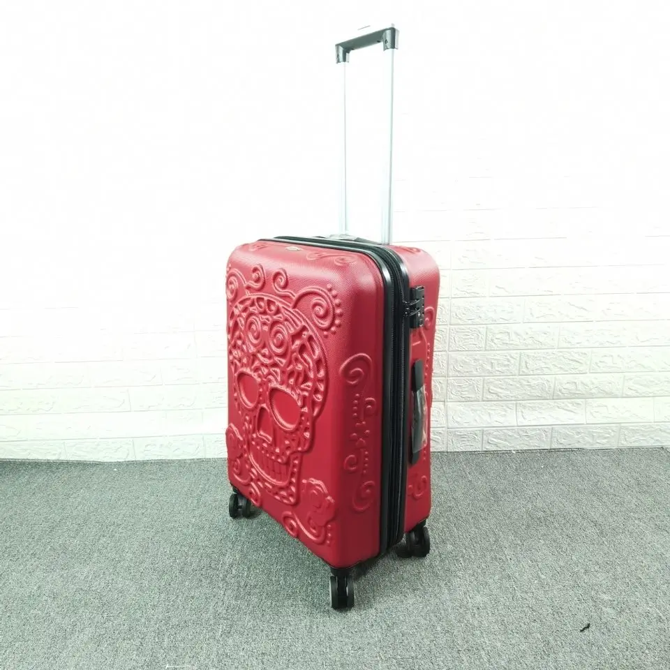 Creative 3d Skull Rolling Luggage 