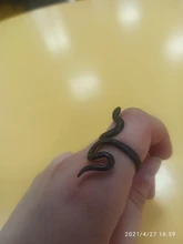 Anillo de serpiente gótico para hombre y Mujer, joyería de fiesta ajustable, góticas, color negro, exageradas, regalo