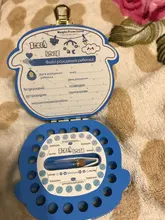 Colourtees-caja de madera para guardar dientes de niños, organizador para dientes de leche en inglés/francés/ruso/italiano/holandés/portugués