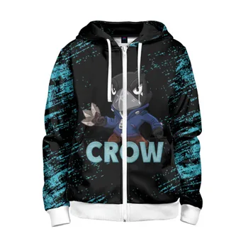 

Children's sweatshirt 3D with zipper Brawl Stars Crow