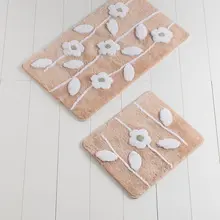 Коврики для ванной нескользящие Противоскользящие коврики противоскользящие Противоскользящие коврики Talia Salmon 2'Li набор 60X100 см-50X60 см