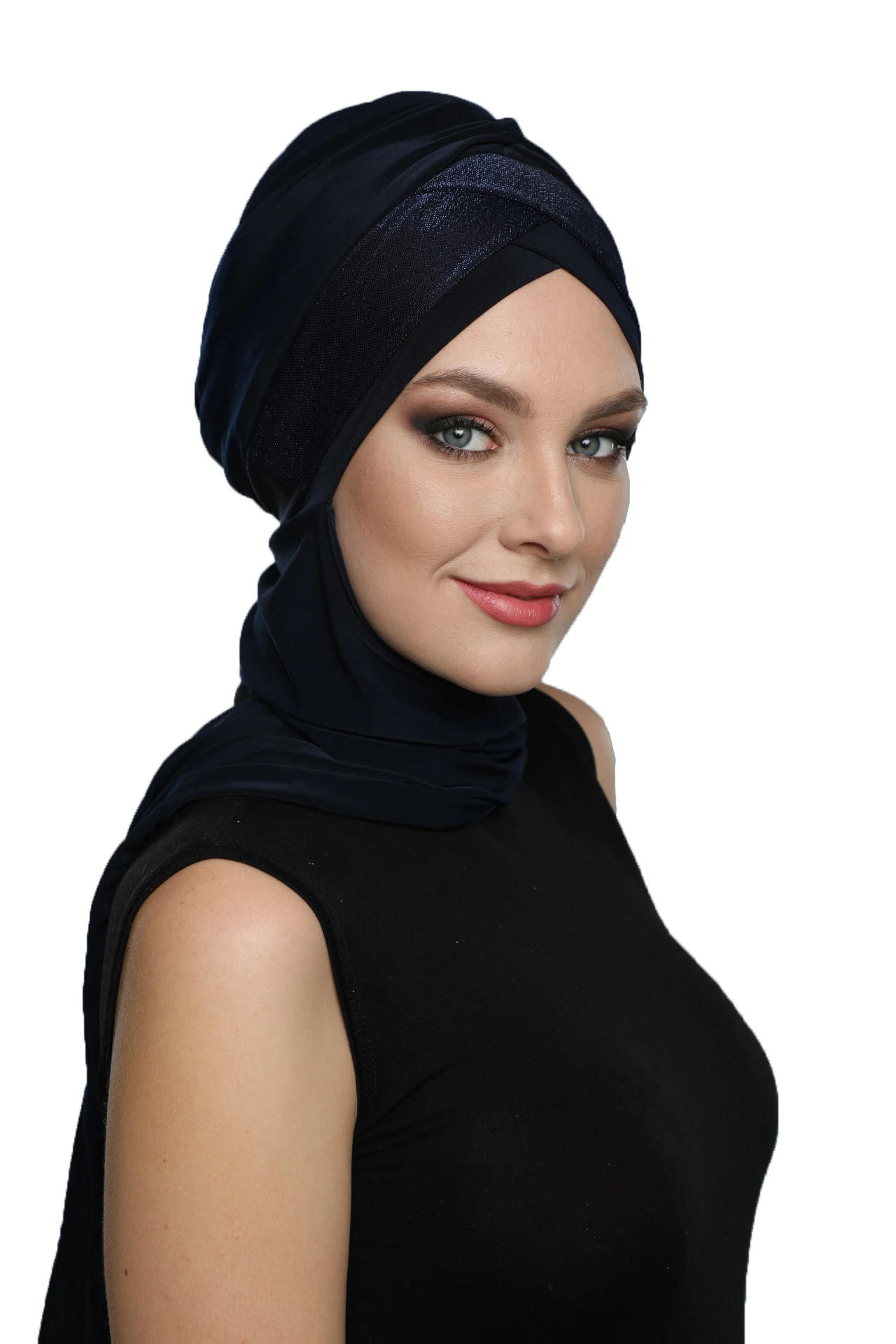 2022 New Fashion Crossed Piqué With Shawl Ready Made Turban Hijab Bonnet Scarf Cancer Cap Special Women Product Beret Bandana Muslim Chemo All Season Lame Pearl Bead