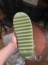 De los hombres de verano diapositivas ligero playa guay zapatillas diapositiva hueso Boca de pescado Flip Flops, sandalias de las mujeres suave EVA zapatillas de deporte par 35-46 #