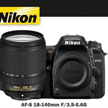 새로운 Nikon D7500 DSLR 카메라 바디 및 AF-S DX 18-140mm f/3.5-5.6G ED VR 렌즈