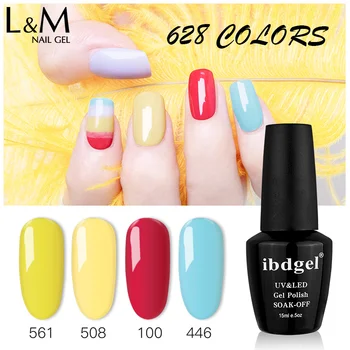 

12 pcs ibdgel pretty esmalte gel manicure UV lamp gel nail polish base coat nail polish (1base coat +10 colors +1 top coat)