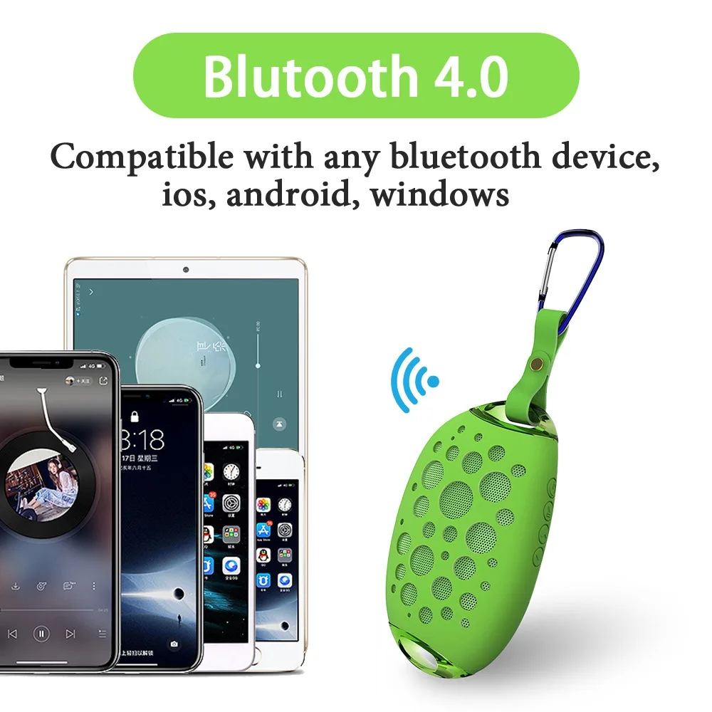 Мини Манго беспроводной Bluetooth динамик открытый стерео динамик с микрофоном крюк портативный IPX5 Водонепроницаемый поддержка громкой связи вызов