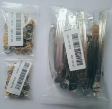 Pinzas para el pelo estilo pasador francés Clip automático, ajuste de ancho en blanco, horquilla de lazo de rodio, suministros para fabricación de joyas, 10 Uds.