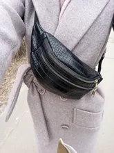 Riñonera de piel sintética de cocodrilo unisex, bolso de pecho con cinturón de alta calidad, 2019