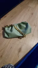 Bolso de mano de día para mujer, cadena dorada gruesa, pinza para masa, bolso de hombro, bolsa de hombro, Baguette plisado, 2021