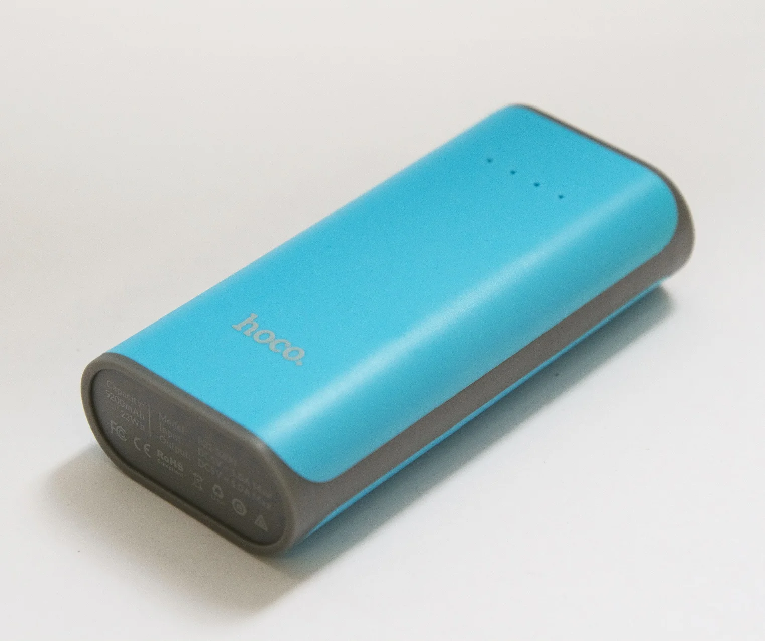 Внешний аккумулятор Hoco B21-5200 Tiny Concave pattern Power bank(Голубой