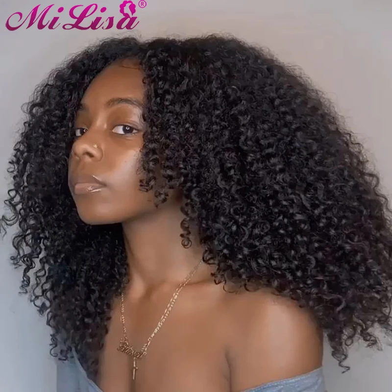 Peluca rizada de cabello humano para mujeres negras, cabello Remy brasileño 150% liso, 13x4, con encaje Frontal, 30 pulgadas, Arfo