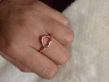 Anillo de corazón de Color oro rosa para mujer, regalos de joyería para dedo para niña