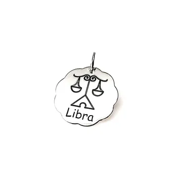 

Pendant sterling silver 18mm 925m. Horoscope POUND laser unisex