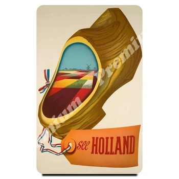 

Netherlands souvenir magnet vintage tourist poster