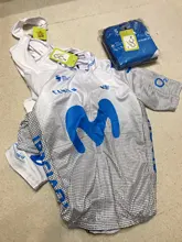 Conjunto de Ropa de Ciclismo DEL EQUIPO Movistar para hombre, Maillot, camisetas de verano, MTB, 2020