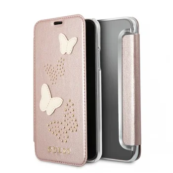 

Funda Tipo libro Original GUESS - Butterfly Series - iPhone X - Rosa