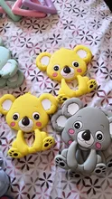 Chenkai-mordedor de silicona para coche, elefante, Koala, teléfono, flamenco, conejo, chupete para bebé, colgante de dentición simulada de grado alimenticio, 10 Uds.