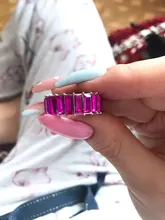 Anillos blancos de cristal de arcoíris bohemios para mujer, Baguette brillante de moda, Circonia cúbica, anillo de piedra, joyería para fiesta y boda