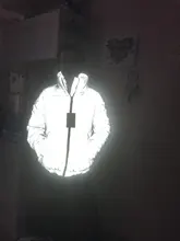 Puffer Jackets Coat Streetwear Reflective Women Winter Warm Night No AS262 Loose Fluorescent
