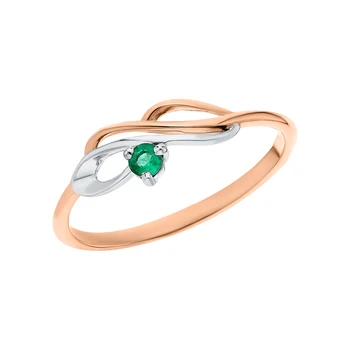 

Gold ring with emeralds sunlight sample 585
